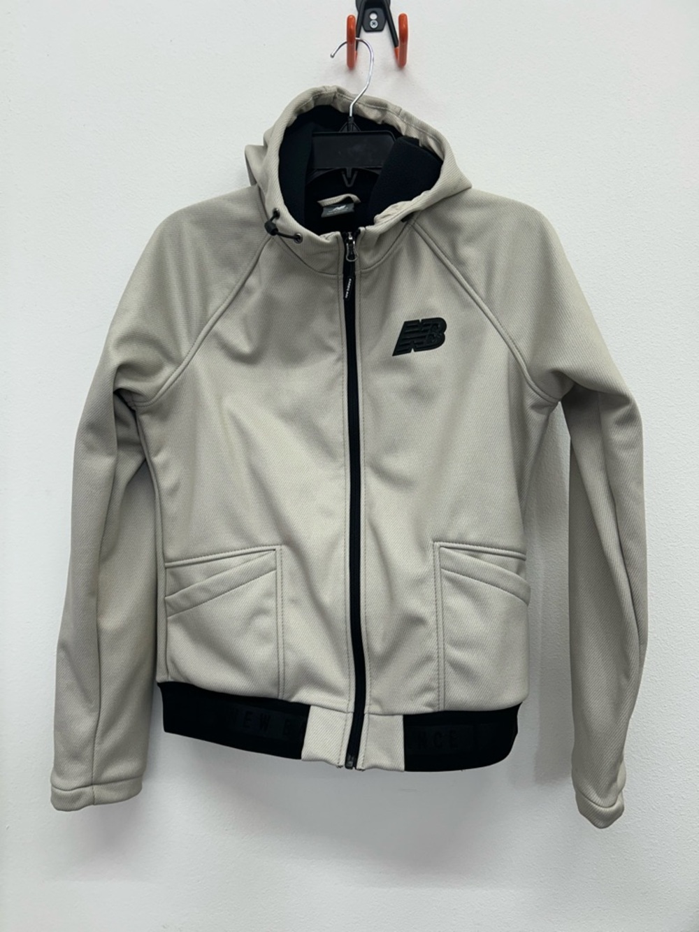 New Balance Beige All Motion Fleece Hooded Jacket Size S